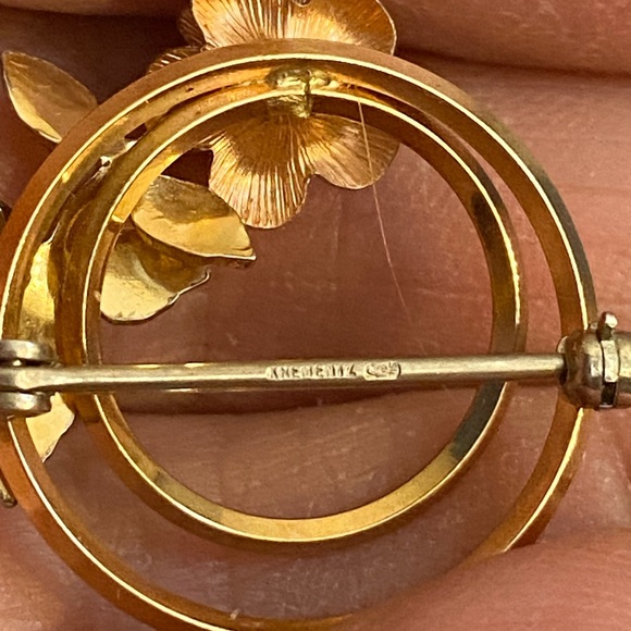 Vintage Krementz Floral Rose Brooch - Picture 5 of 6